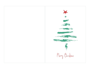 Christmas Stamped Tree Card Template