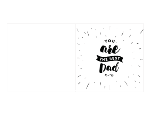 Best Dad Bw Fathers Day Cards Template