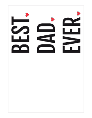 Best Dad Ever Red Hearts Fathers Day Cards Template