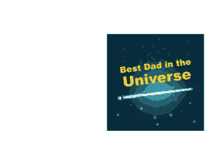Free Download PDF Books, Best Dad Universe Lightsabre Fathers Day Cards Template