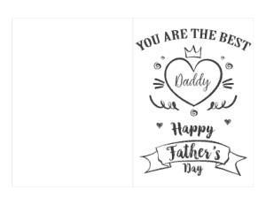 Best Daddy Fathers Day Cards Template