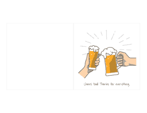 Cheers Beer Fathers Day Cards Template
