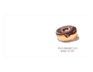 Donut Fathers Day Cards Template