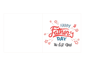 Happy Stars Best Dad Fathers Day Cards Template