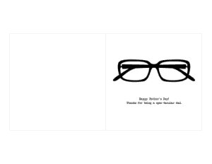 Spectacles Spectacular Dad Fathers Day Cards Template