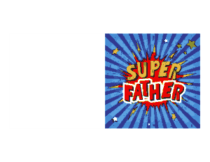 Super Comic Fathers Day Cards Template
