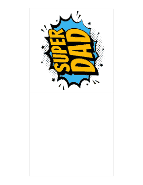 Super Dad Comic Yellow Blue Fathers Day Cards Template