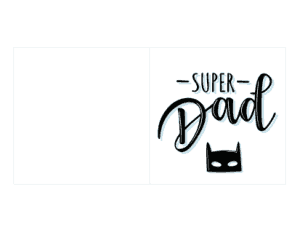 Super Dad Mask Fathers Day Cards Template