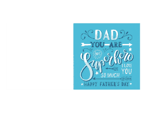 Superhero Word Art Fathers Day Cards Template