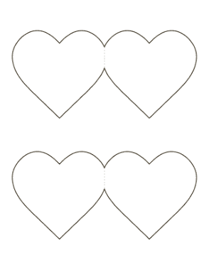 Heart Card With Side Hinge Medium Coloring Template