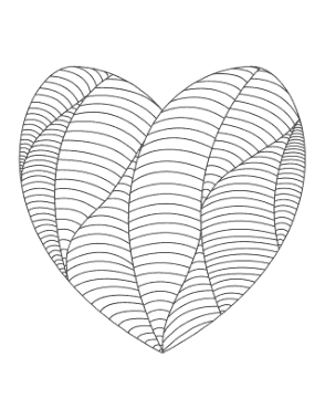 Heart Intricate Pattern for Adults 2 Coloring Template