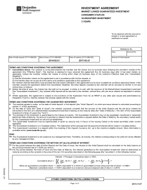 Guaranteed Investment Agreement Template