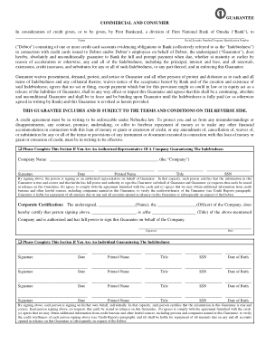 Personal Guarantee Form Template