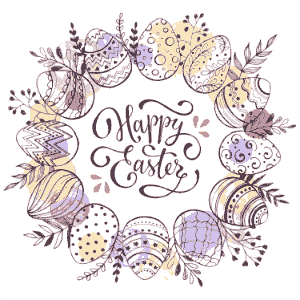 Easter Cards Egg Wreath Template