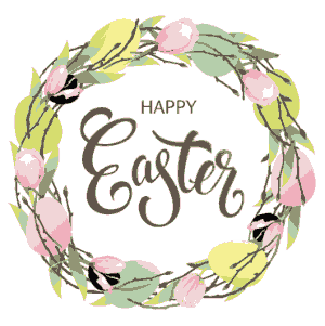 Easter Cards Spring Wreath Eggs Template