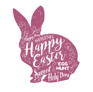 Easter Cards Word Art Bunny Template