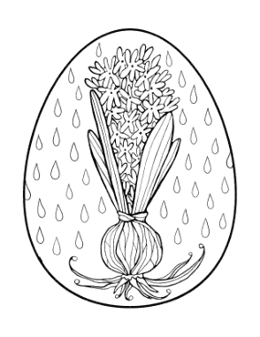 Bulb Egg Rain Spring Coloring Template