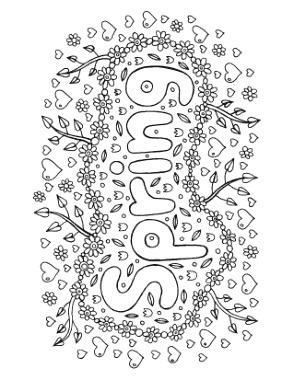 Free Download PDF Books, Flowers New Growth Branches Sign Spring Coloring Template