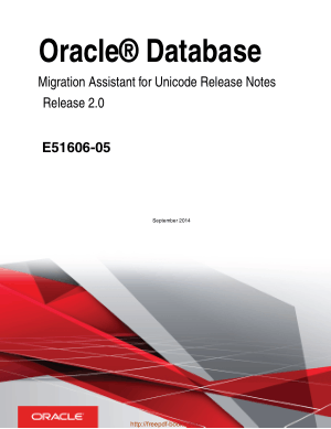 Oracle Database Migration Assistant For Unicode Release Notes