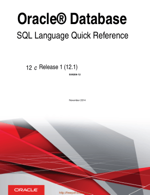 Oracle Database Sql Language Quick Reference