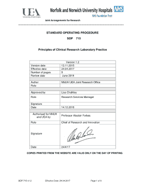 Clinical Laboratory SOP Template
