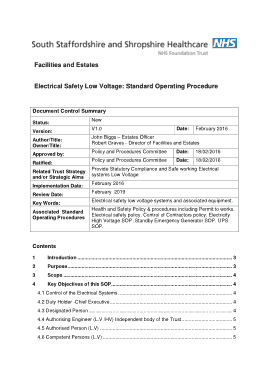 Electrical Safety SOP Template