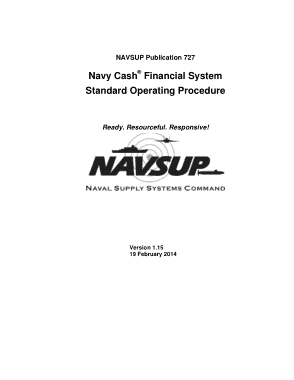 Navy Cash Sample SOP Template