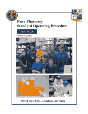 Navy Pharmacy SOP Template