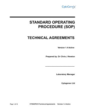 Technical Agreement SOP Template