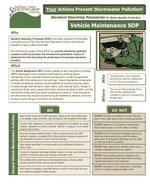 Vehicle Maintenance SOP Template