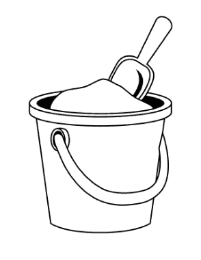 Free Download PDF Books, Bucket Spade Summer Coloring Template