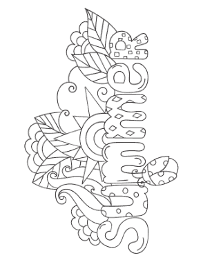 Sign To Color Summer Coloring Template