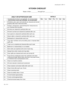 Free Download PDF Books, Daily Kitchen Cleaning Schedule Template