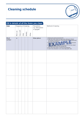 Free Download PDF Books, Free Cleaning Schedule Template