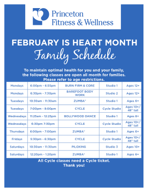 Editable Family Schedule Template