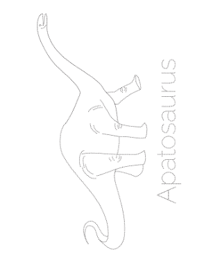 Apatosaurus Tracing Picture Dinosaur Coloring Template