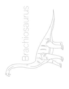 Brachiosaurus Tracing Picture Dinosaur Coloring Template
