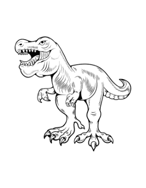 Giganotosaurus Attack Dinosaur Coloring Template