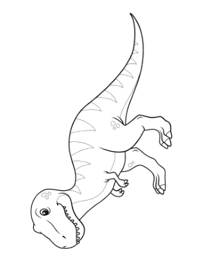 Megalosaurus For Preschoolers Dinosaur Coloring Template