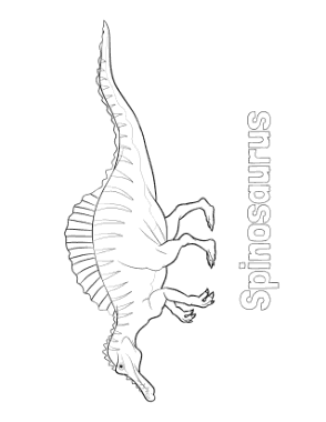 Spinosaurus 2 Dinosaur Coloring Template