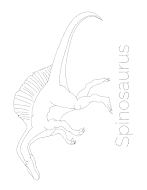 Spinosaurus Tracing Picture Dinosaur Coloring Template