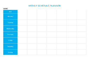 Weekly Schedule Planner Template
