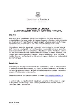 Campus Security Incident Reporting Protocol Template