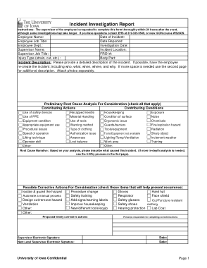 Incident Preliminary Investigation Report Template