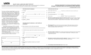 Injury Illness Incident Report Form Template