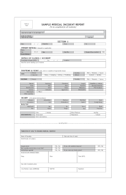 Medical Incident Report Form Template