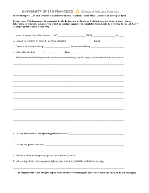 Medical Laboratory Incident Report Template