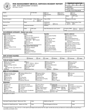 Medical Services Incident Report Template