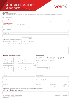 Motor Vehicle Accidnt Incident Report Template