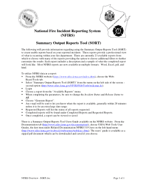 National Fire Incident Report Template